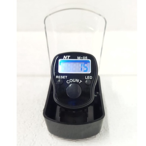✧YUKSHOPING✧ Alat Hitung Digital Led Tasbih Jari Counter Tally Tasbeh Ibadah Mini Import Murah Elektronik Mini R487-HITAM
