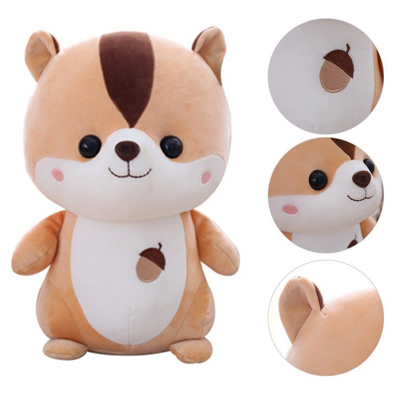 Boneka Tupai Lucu Hadiah Untuk Anak - Anak / Mainan Mewah Model Duduk