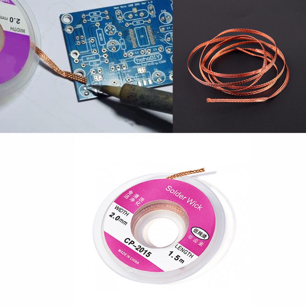 Pita Pembersih Timah Solder Wick 2.0mm 1.5 meter