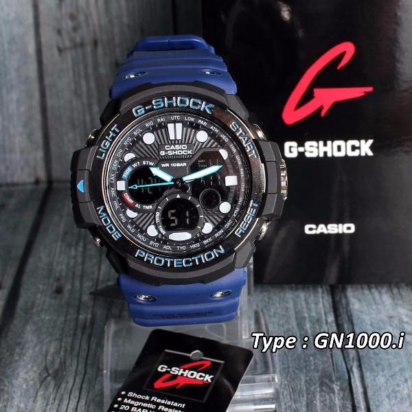 FOTO ASLI ...G Shock Casio GN1000 Black Blue . Jam Tangan pria Cowok Laki laki murah keren  D-19