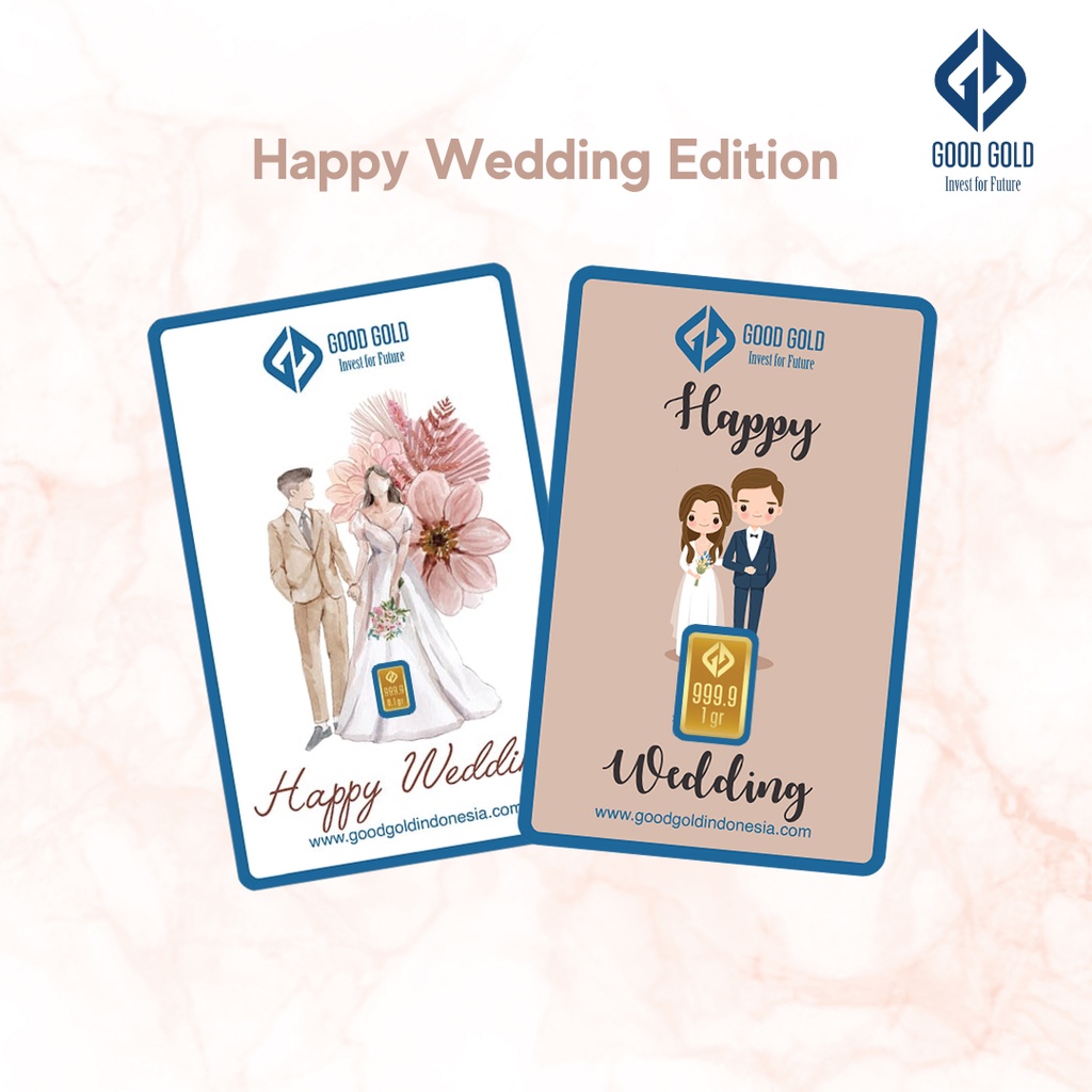 Emas Batangan/ Logam Mulia Good Gold 0,1/0,25/0,5 gr Wedding Series