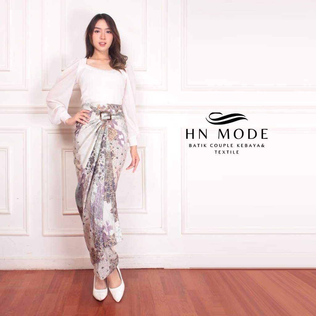 HN MODE - Rok lilit batik floral motif terbaru / Rok kebaya