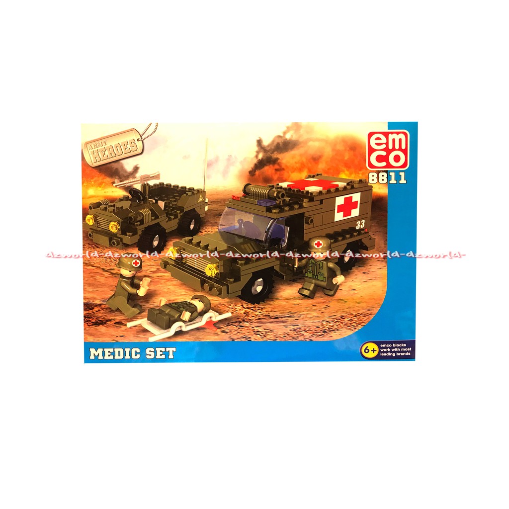 Emco 8811 Medic Set Brix Army Heroes Mainan Block Mainan Edukasi Emco8811