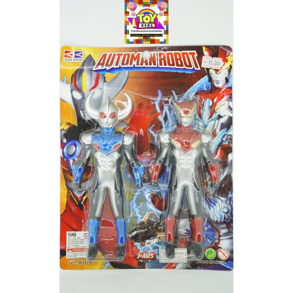 MAINAN ANAK ROBOT FIGURE AUTOMAN ISI 2 ROBOT DALAM 1 SET TINGGI +- 20 CM / MURAH / BISA UNTUK HADIAH
