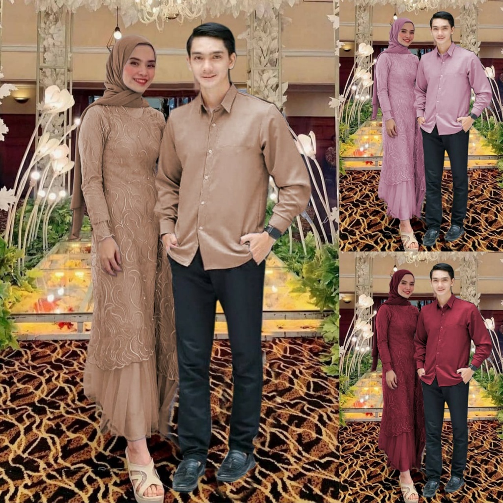 COUPLE GERALDINE/BAJU COUPLE TERBARU/BAJU COUPLE KONDANGAN/MAXI BRUKAT COUPLE/BAJU COUPLE KEKINIAN