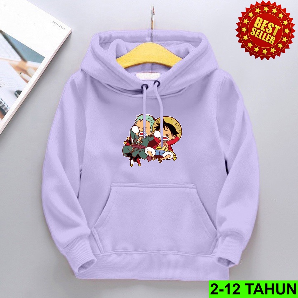 Hoodie LUFFY Anak Laki Laki Perempuan / Jaket BEST SELLER  Anak Usia 2 3 4 5 6 7 8 9 10 11 12 Tahun / Sweater LUFFY TERBARU Anak Cewek Cowok  Switer Distro Bisa COD