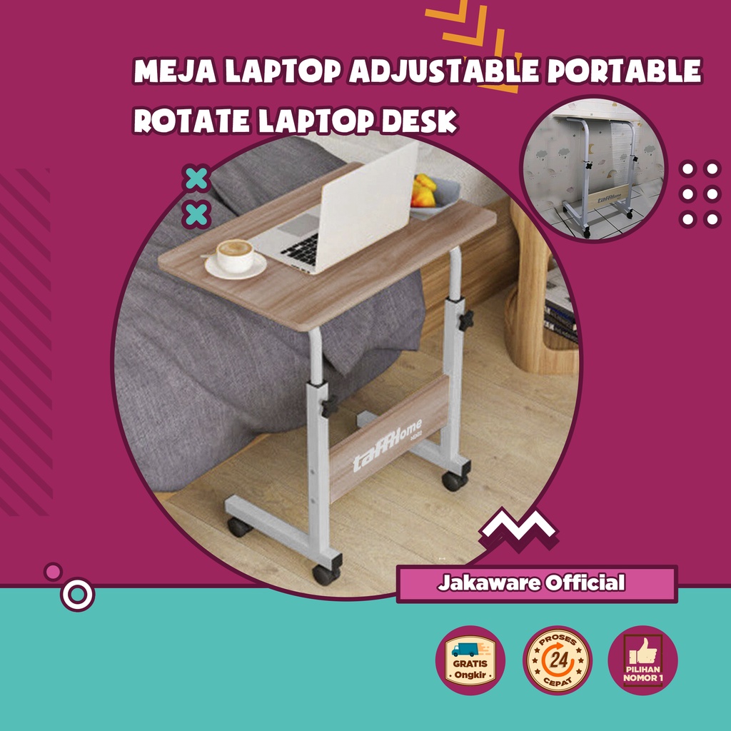 MEJA LAPTOP ADJUSTABLE BISA DIATUR PORTABLE ROTATE DESK TULIS GAMBAR NOTEBOOK MACBOOK KERJA BELAJAR 