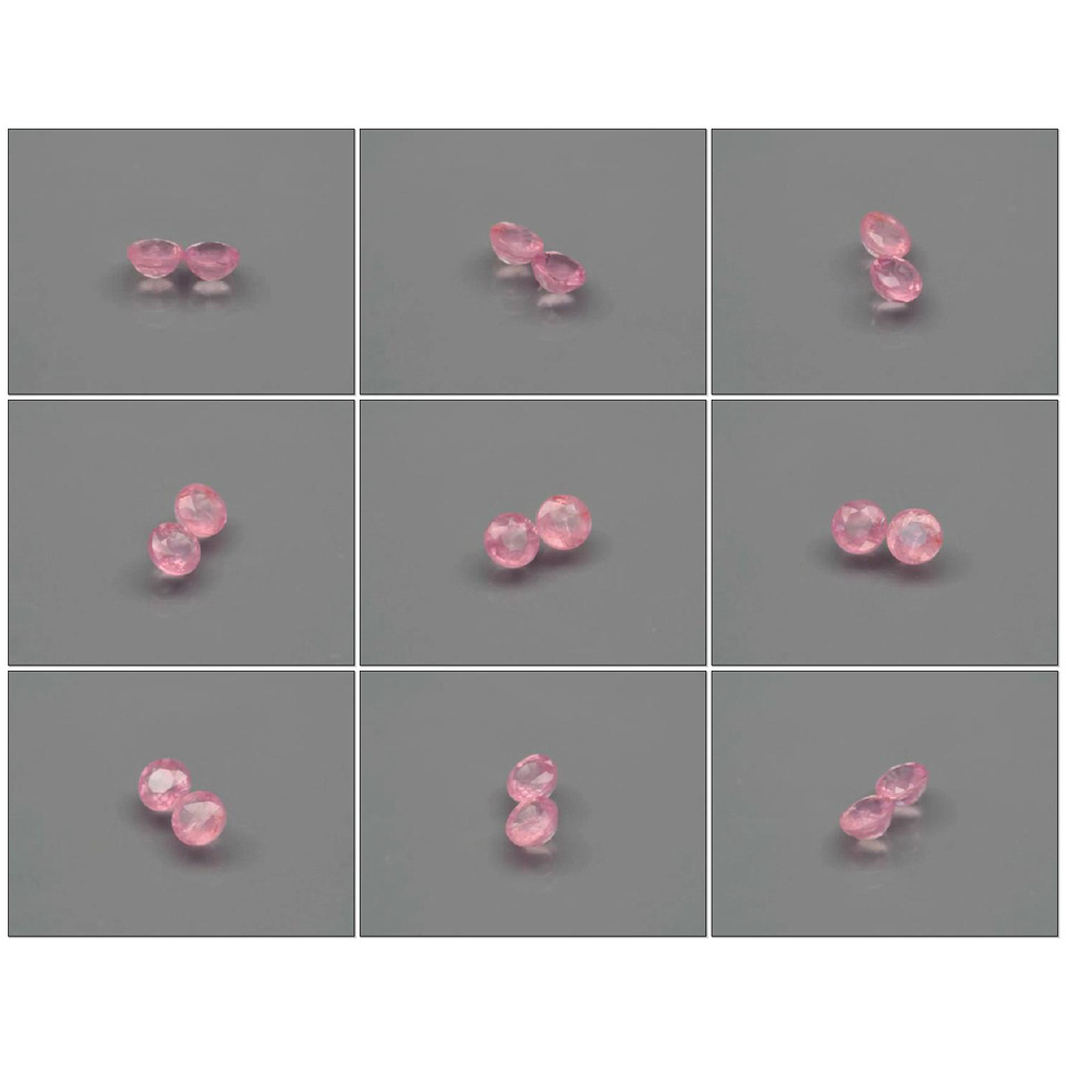 Matching Pair 1.17ct tcw 4.7mm Round Natural Pink Spinel, Tanzania SL133