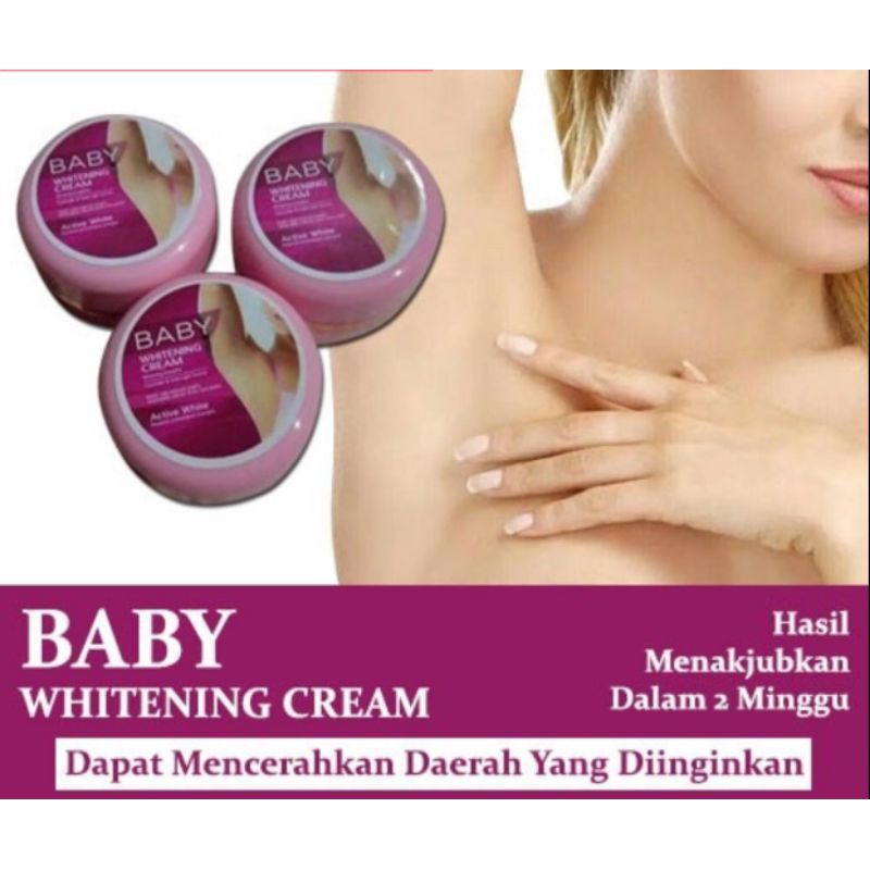 [ bisa COD] ~ BABY WHITENING CREAM KRIM PEMUTIH KETIAK DAN LEHER