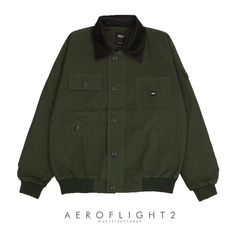 Wolv Aero Flight Jacket Vintage Pilot Corduroy - DYC STORE