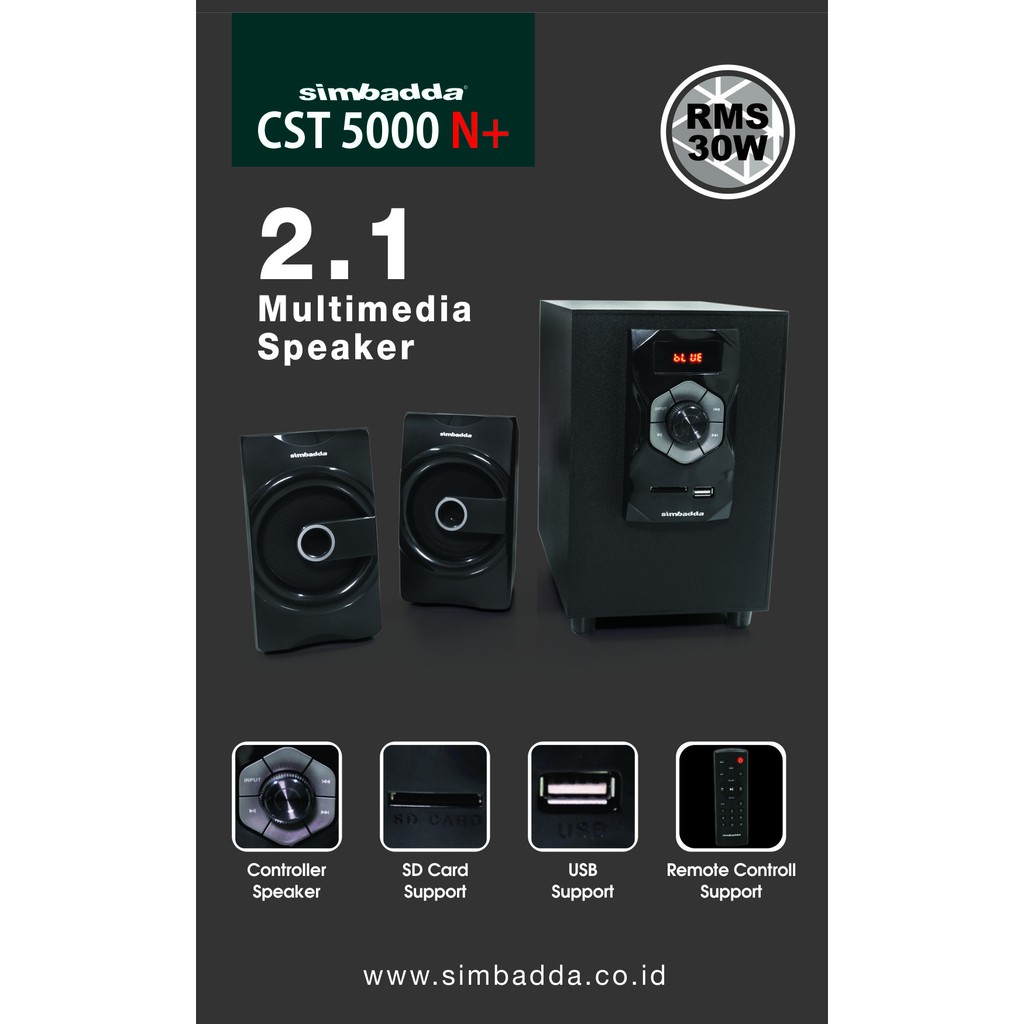 Simbadda CST 5000N+ 6000N+ 7000N+ REMOTE + Bluetooth USB AUX FM Radio Resmi