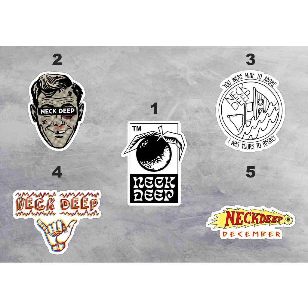 

STICKER BAND NECK DEEP - STIKER AESTHETIC, CASE HP, LAPTOP TUMBLER, MOTOR, HELM - VOL 5