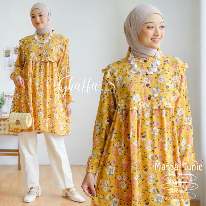 MARTA TUNIC BY GHAFFA THE LABEL (TUNIK MOTIF) Tunik wanita modern rekomended