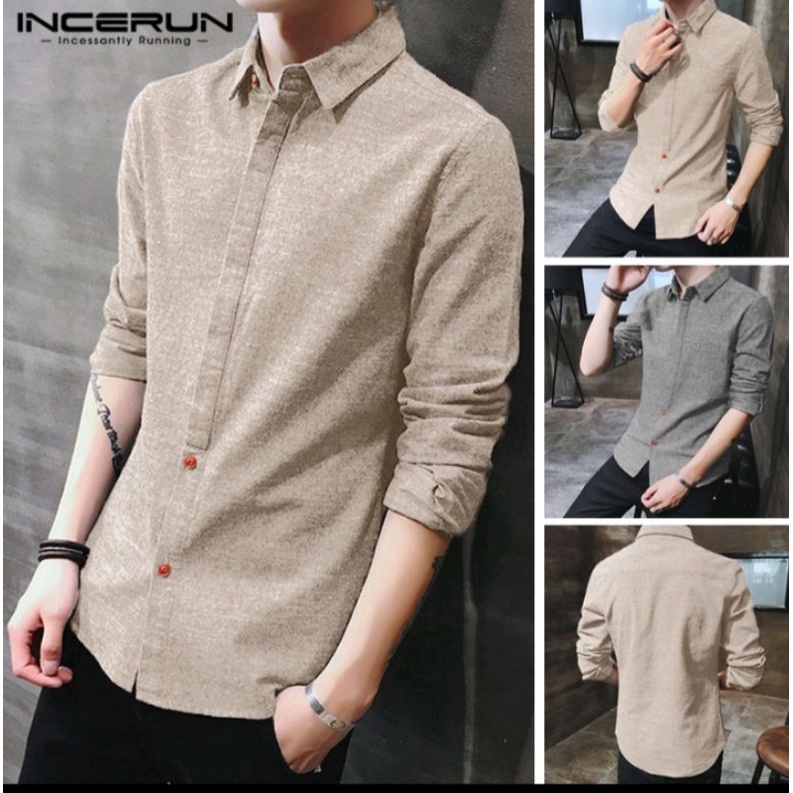 Kemeja Incerun ORI Dark Grey Size S