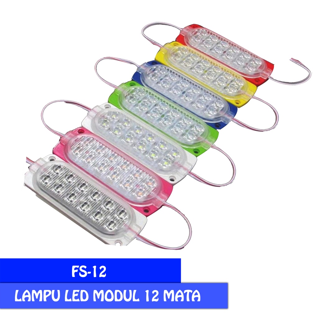 Lampu LED 12 Mata 12 volt / LED Modul 12 Mata 12v