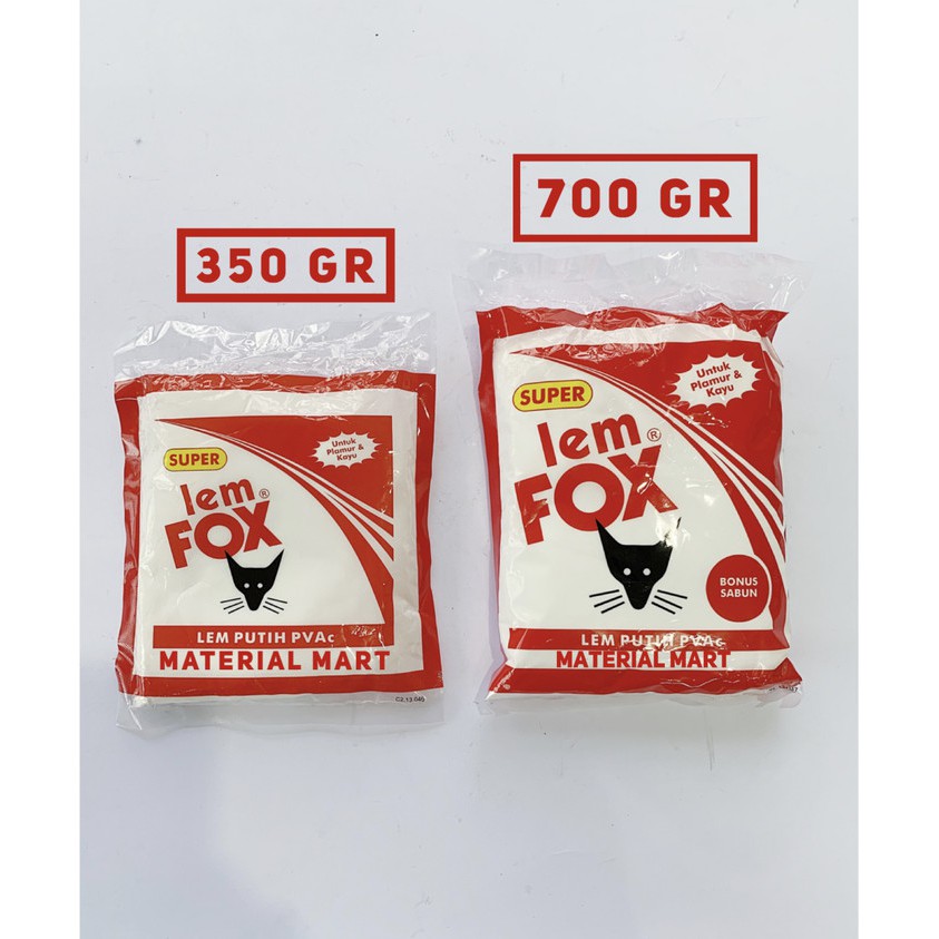 (1 PC) Lem Putih Fox 350 GR | Lem Fox Putih 350G | Lem Putih PVAC 350 | Material Mart