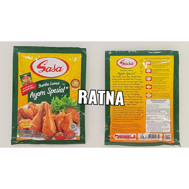 

SASA BUMBU LUMUR AYAM SPESIAL 26gr (1 Sachet Untuk 1kg)