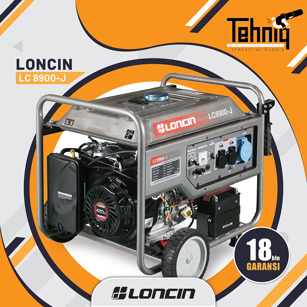 Generator Genset Listrik Bensin LONCIN LC 8900-J Practical Series 6500 Watt