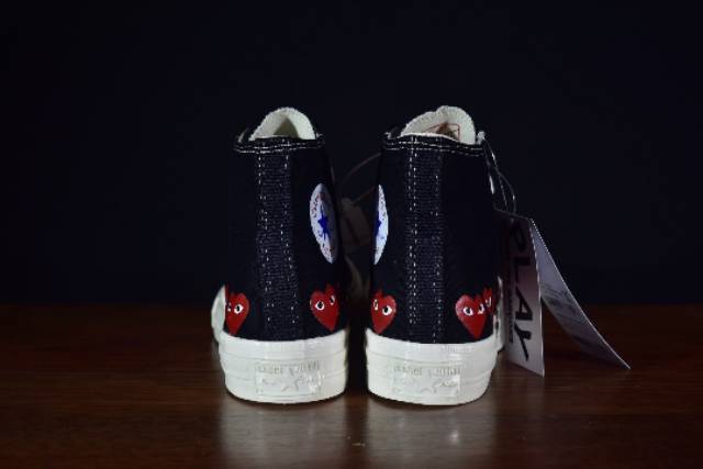 Converse cdg play hi blk risk red