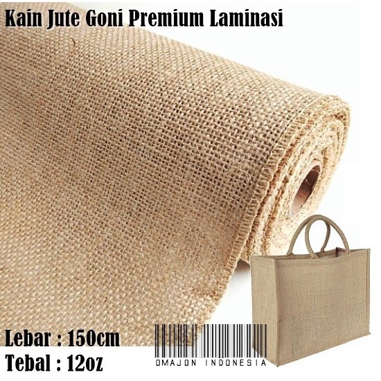 Kain Goni - Kain Goni Jute Laminasi Bahan Craft / Tas Tote Bag Lebar 150Cm 400Gsm