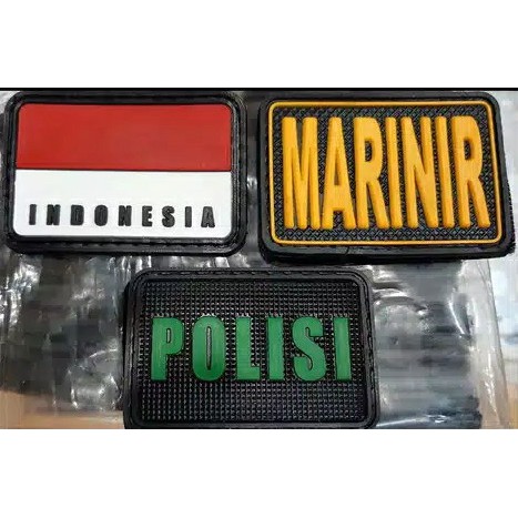 Patch Rubber Emblem Karet Tempelan Topi Jaket dll PEREKAT KARET