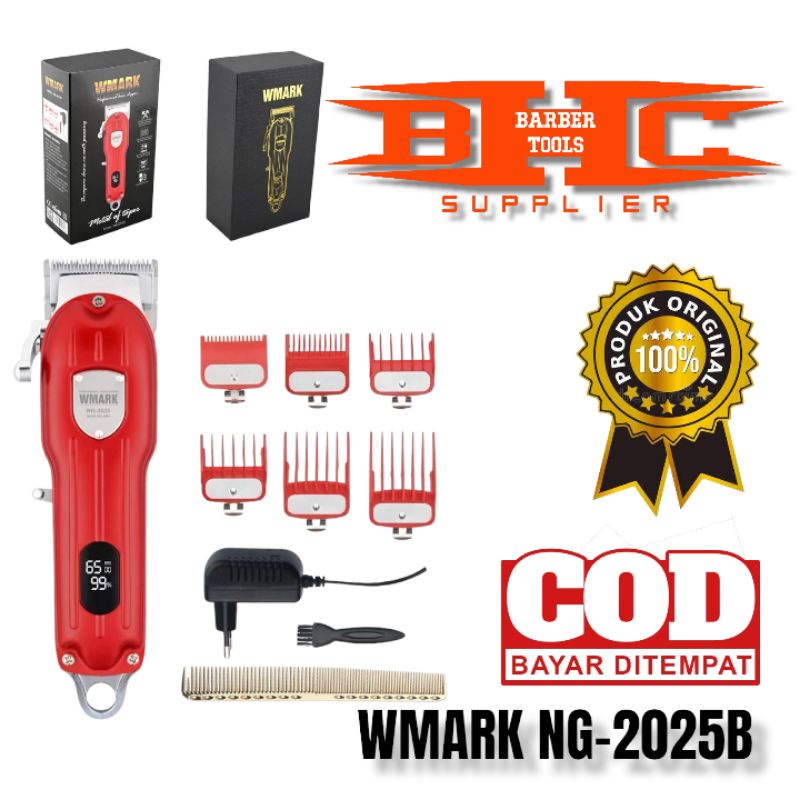 HAIR CLIPPER WMARK NG-2025B MERAH / MESIN CUKUR RAMBUT ORIGINAL clipper