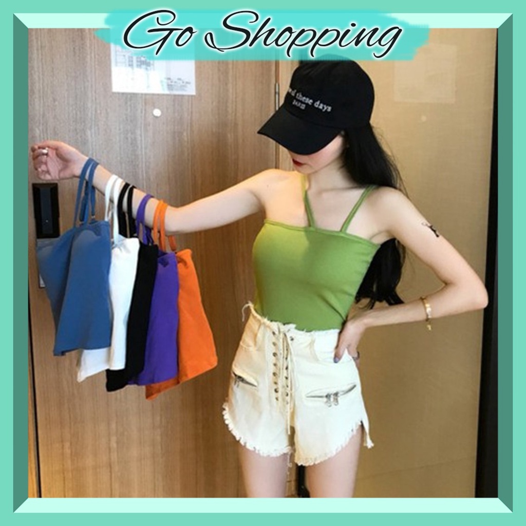 GO! BR589 TankTop Basic Tanktop Wanita Bahan Import Bra Tanktop kemben Bralattle cup