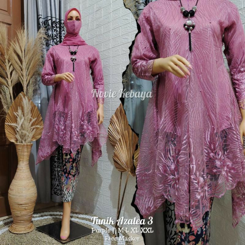 COD SET KEBAYA TUNIK/SET KEBAYA AZALEA TUNIK IMPORT/KEBAYA TUNIK PREMIUM