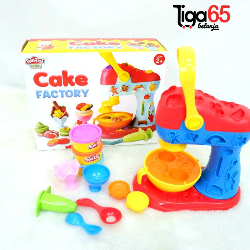 Fun Doh / Lilin Mainan Anak / Mainan Edukasi / Clay / Cake Factory / Fun Dough Cake Factory