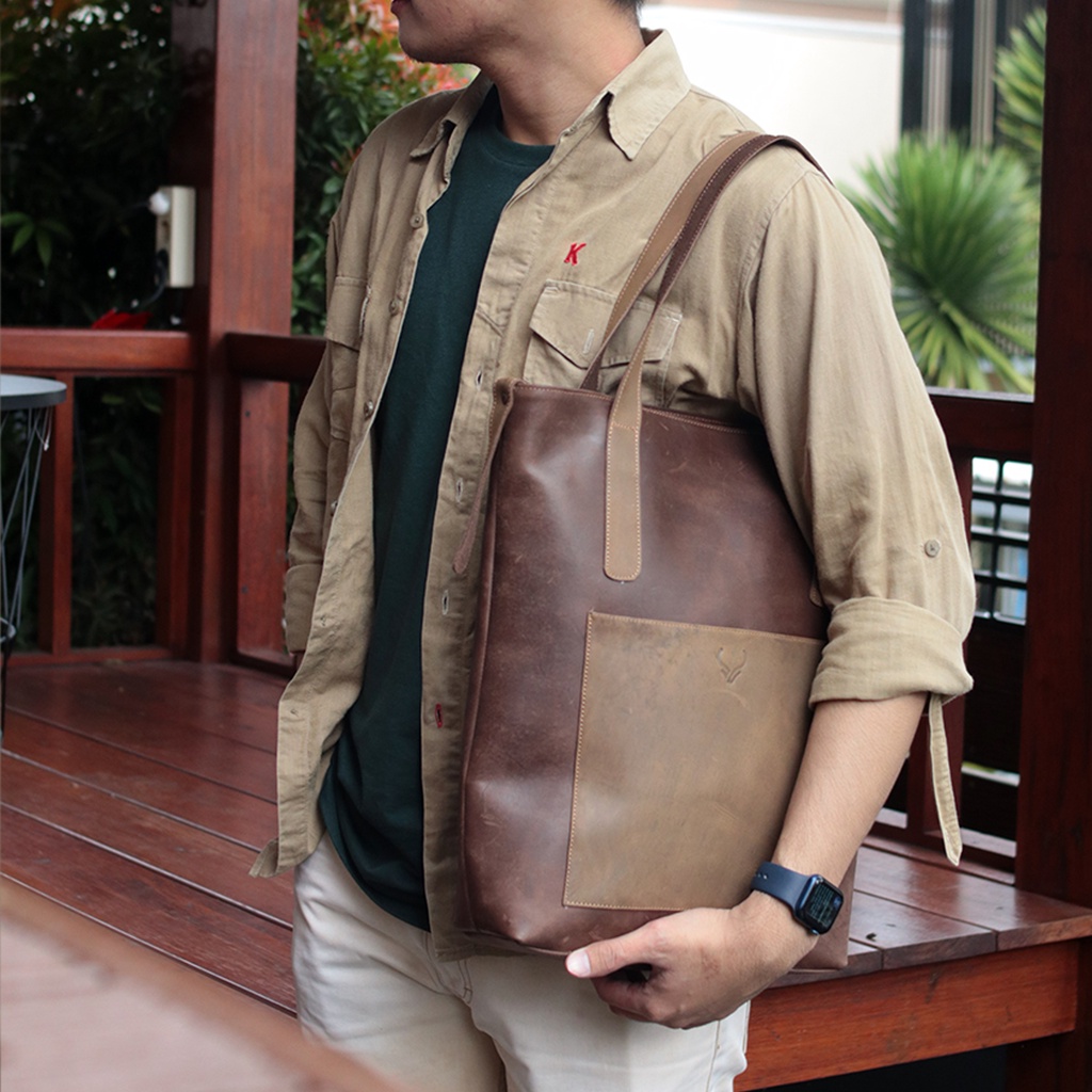 Totebag Kulit Asli CARORA by BULL.LTHR