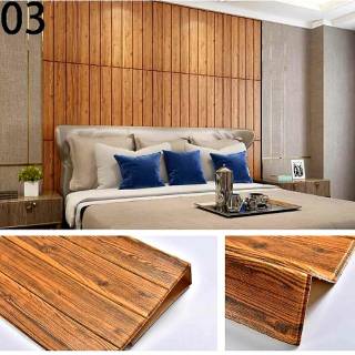 Grosir wallpaper  FOAM  embos 3D  motif  kayu  70x70cm 