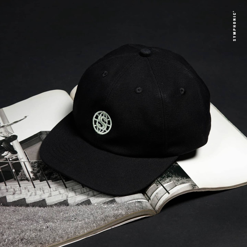 SYMPHONIC/Symphonic Logo/Polo Caps Distro Original/Topi Hitam Distro Glow In The Dark/Topi Hitam