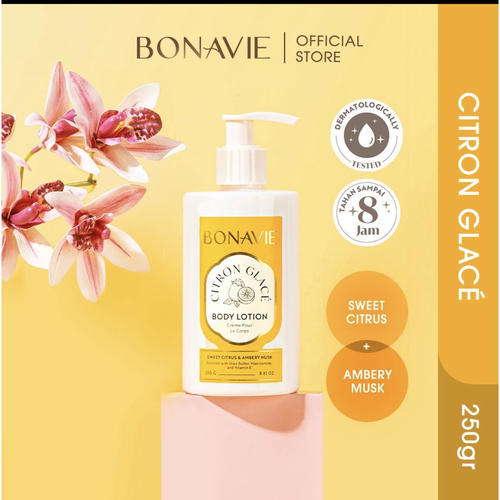 BONAVIE Body Lotion Series 250 ml / Marie Antoinette Fleur de Jardin Citron Glace Maison du Safran Creme Canele