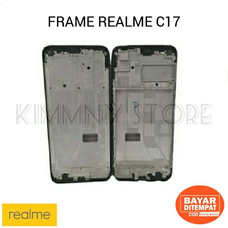 FRAME BEZEL BEZZEL TULANG TENGAH TATAKAN DUDUKAN LCD REALME C17 RMX2101 ORIGINAL