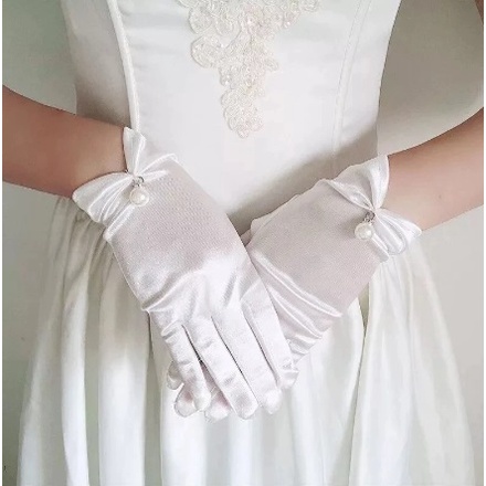 SR99 Sarung Tangan Satin Pengantin Wanita wedding gloves