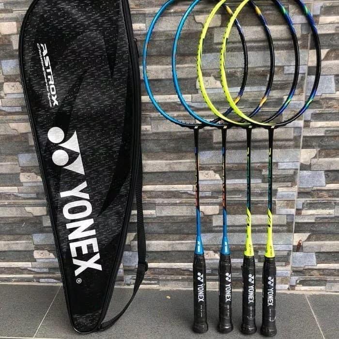 raket   raket badminton yonex astrox 77 blue   yellow original sunrise