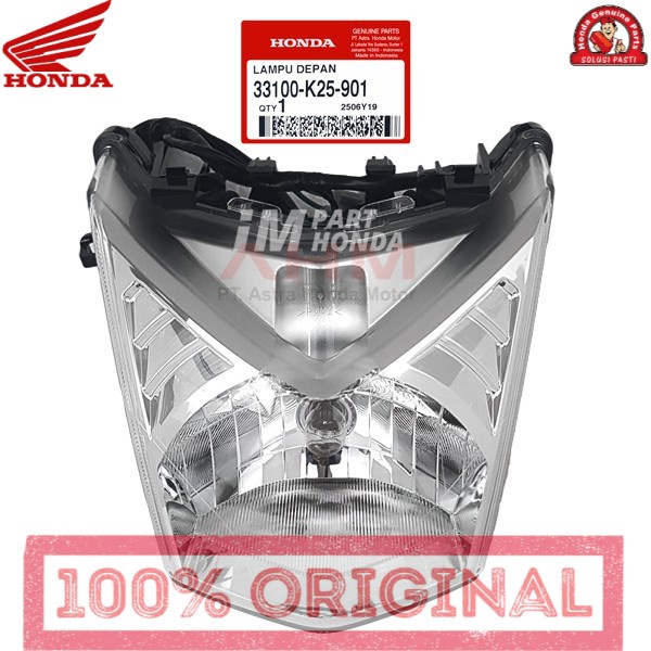°33100-K25-901 Reflektor Lampu Depan plus Bohlam & Socket Beat Fi 2012 - 2014 Non eSP Stater Berisik