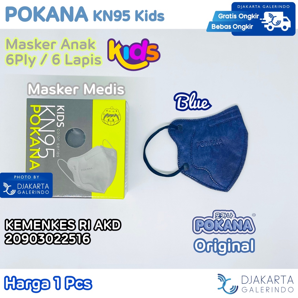 Masker POKANA KIDS KN95 6Ply Medical Mask - Colour Series &amp; Fashion Series