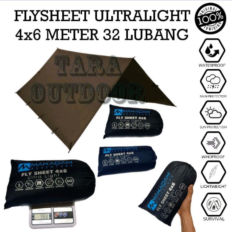 Flysheet Tenda 4×6 Meter Ultralight Waterproof 4X6 Meter Flysheet Outdoor