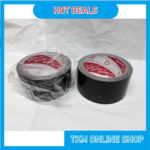 

Lakban kain hitam 2 inch x 11 meter / cloth tape 46mm x 11 meter.