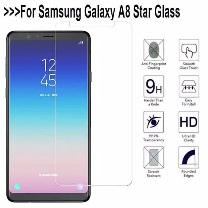 TEMPERED GLASS SAMSUNG A8 STAR 2018 NEW ANTI GORES KACA FULL BENING - SCREEN PROTECTOR