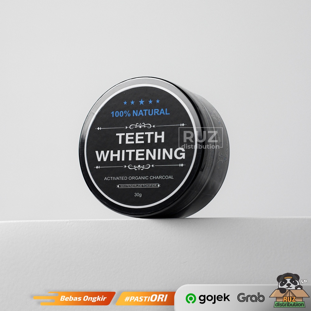 Teeth Whitening Charcoal Powder Pemutih Gigi 100% Natural