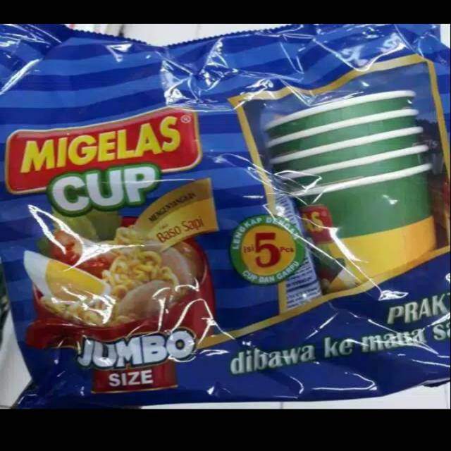 MIE GELAS RASA BASO SAPI JUMBO DI DALAM SDH ADA CUP DAN GARPU  ISI 5 BKS @ 41 GR