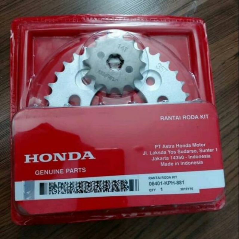 Gear Gir Rantai 1 SET Karisma/ Kirana/ Supra X 125 Lama Batman