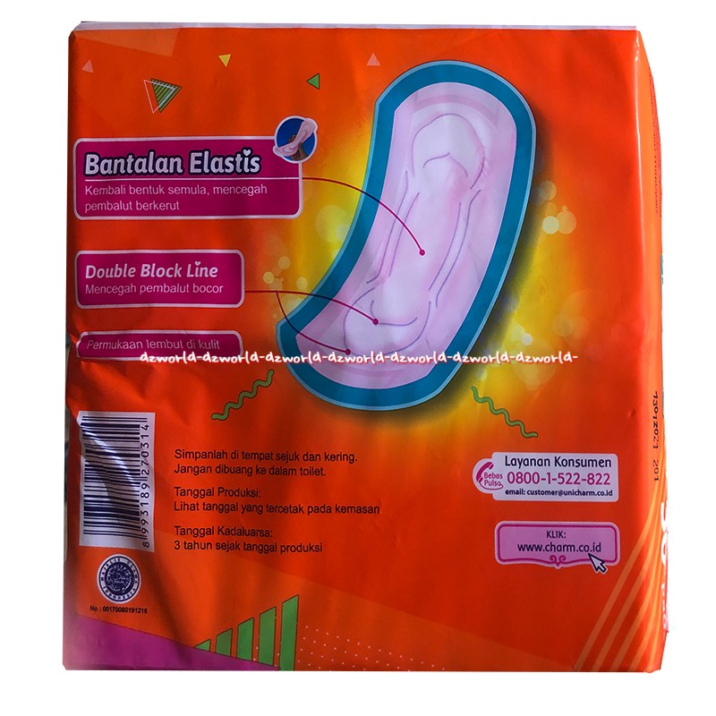 Charm Body Fit 23cm Extra Maxi Kembali Bentuk 30pads Pembalut Wanita Regular Non Wing Charms