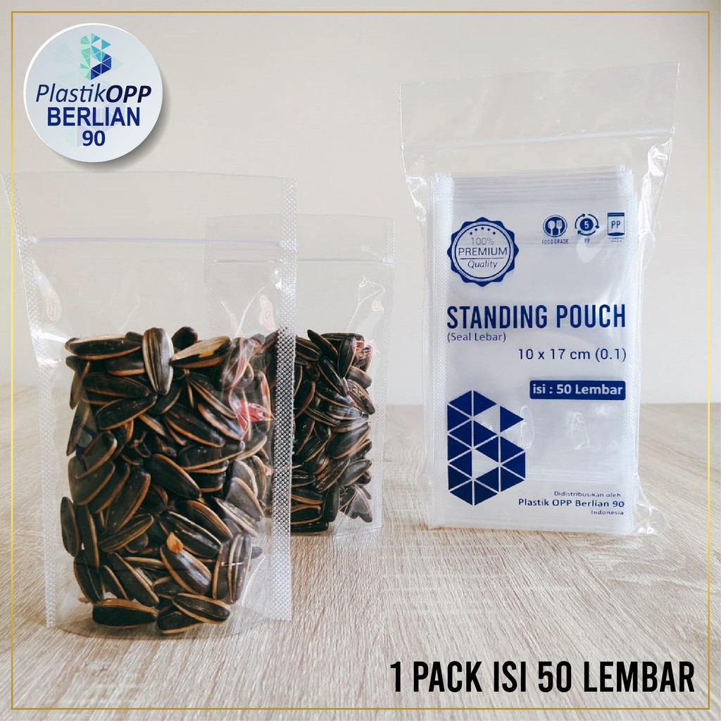Plastik Standing Pouch Plastik Kemasan Makanan 10 X 17 Cm Seal Lebar Isi 50 Pcs Shopee Indonesia