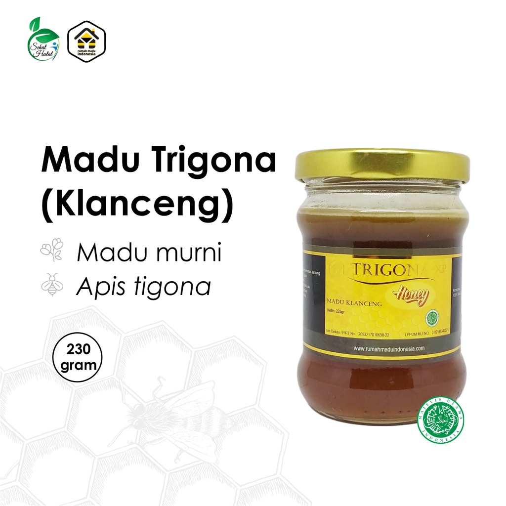 

Madu Murni Asli Madu Trigona Kelulut Klanceng 100% Pure Raw Honey Alami 230 gr Madu BPOM Madu Halal MUI