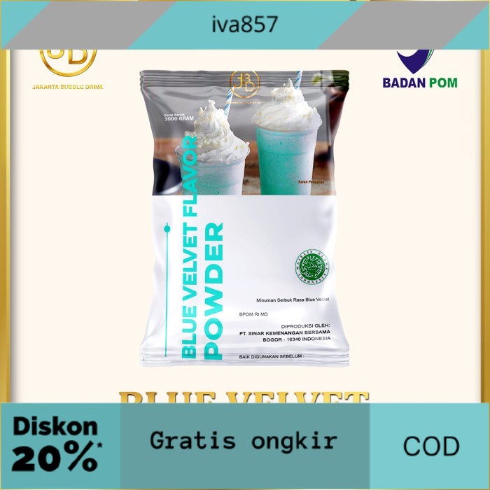 

PROMO Blue Velvet Powder - Jakarta Bubble Drink - Supplier Bubuk Minuman GRATIS ONGKIR