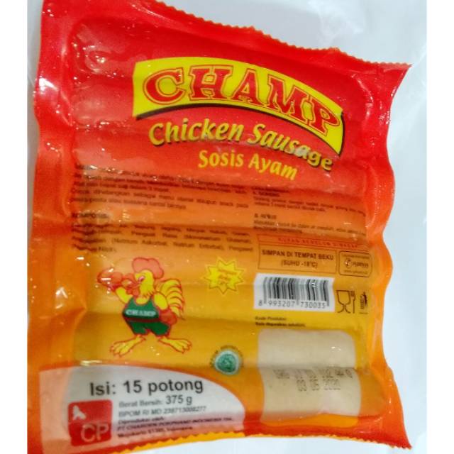 

Sosis ayam champ 375 gram isi 15 batang (khusus grab dan gosend)