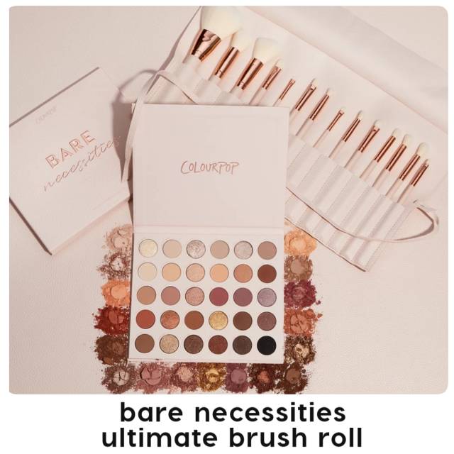 Jual Colourpop Bare Necessities Eyeshadow palette & Ultimate Brush Roll